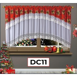SET PERDEA CU DRAPERIE MOTIVE CRACIUN, 400 x 160 cm-COD DC11