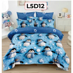 Lenjerie Pat 4 Piese 5D cu Cearceaf Elastic - COD L5D12 Lenjerie Pat 4 Piese 5D cu Cearceaf Elastic - COD L5D12
