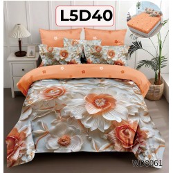 Lenjerie Pat 4 Piese 5D cu Cearceaf Elastic - COD L5D40 Lenjerie Pat 4 Piese 5D cu Cearceaf Elastic - COD L5D40