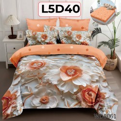 Lenjerie Pat 4 Piese 5D cu Cearceaf Elastic - COD L5D40 Lenjerie Pat 4 Piese 5D cu Cearceaf Elastic - COD L5D40