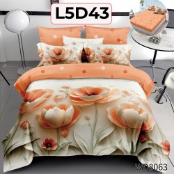 Lenjerie Pat 4 Piese 5D cu Cearceaf Elastic - COD L5D43 Lenjerie Pat 4 Piese 5D cu Cearceaf Elastic - COD L5D43