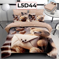 Lenjerie Pat 4 Piese 5D cu Cearceaf Elastic - COD L5D44 Lenjerie Pat 4 Piese 5D cu Cearceaf Elastic - COD L5D44