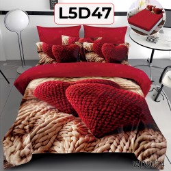 Lenjerie Pat 4 Piese 5D cu Cearceaf Elastic - COD L5D47 Lenjerie Pat 4 Piese 5D cu Cearceaf Elastic - COD L5D47