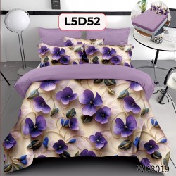 Set Lenjerie Pat 4 Piese cu Cearceaf Elastic - COD L5D52 Set Lenjerie Pat 4 Piese cu Cearceaf Elastic - COD L5D52
