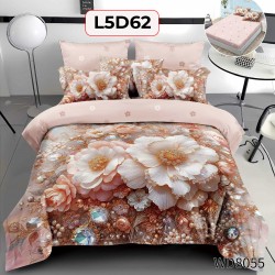 Set Lenjerie Pat 4 Piese cu Cearceaf Elastic - COD L5D62 Set Lenjerie Pat 4 Piese cu Cearceaf Elastic - COD L5D62