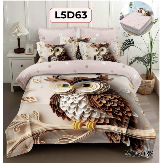 Set Lenjerie Pat 4 Piese cu Cearceaf Elastic - COD L5D63 Set Lenjerie Pat 4 Piese cu Cearceaf Elastic - COD L5D63