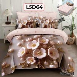 Set Lenjerie Pat 4 Piese cu Cearceaf Elastic - COD L5D64 Set Lenjerie Pat 4 Piese cu Cearceaf Elastic - COD L5D64