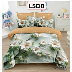 Lenjerie Pat 4 Piese 5D cu Cearceaf Elastic - COD L5D8 Lenjerie Pat 4 Piese 5D cu Cearceaf Elastic - COD L5D8