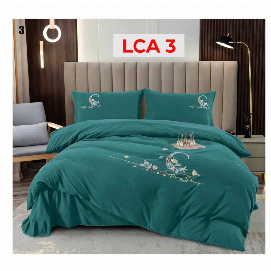 Lenjerie Catifea LUX cu broderie, 4 piese COD LCA3 Lenjerie Catifea LUX cu broderie, 4 piese COD LCA3