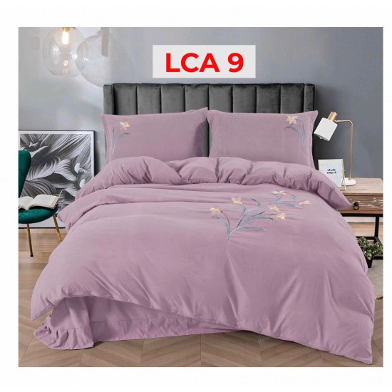 Lenjerie Catifea LUX cu broderie, 4 piese COD LCA9 Lenjerie Catifea LUX cu broderie, 4 piese COD LCA9