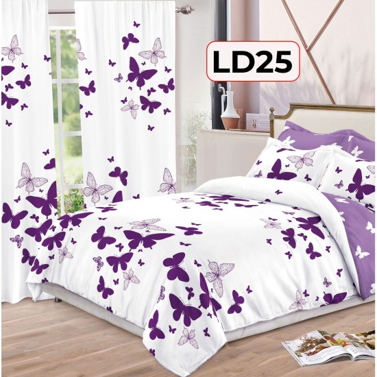 SET LENJERIE FINET 6 PIESE + 2 DRAPERII COD LD25 SET LENJERIE FINET 6 PIESE + 2 DRAPERII COD LD25