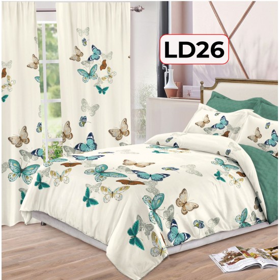 SET LENJERIE FINET 6 PIESE + 2 DRAPERII COD LD26 SET LENJERIE FINET 6 PIESE + 2 DRAPERII COD LD26