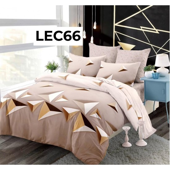 Lenjerie pat dublu, din FINET, cu Elastic 6 piese - COD LEC66