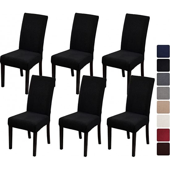 Set 6 huse pentru scaune Lycra - NEGRU Set 6 huse pentru scaune Lycra - NEGRU