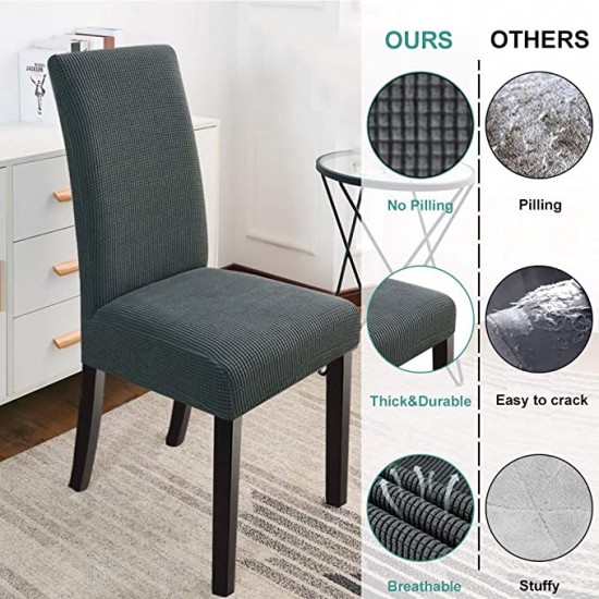 Set 6 huse pentru scaune Lycra - GRI INCHIS
