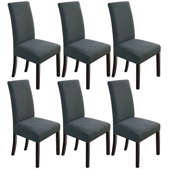 Set 6 huse pentru scaune Lycra - GRI INCHIS