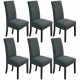 Set 6 huse pentru scaune Lycra - GRI INCHIS